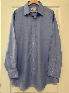 Charles Tyrwhitt Light Blue Windowpane Dress Shirt
